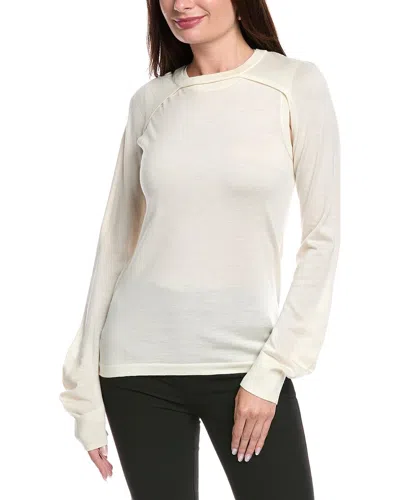 Helmut Lang Wool & Silk-blend Sweater In White