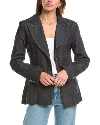 Reveriee Denim Blazer In Black