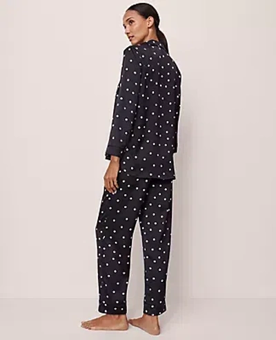Ann Taylor Dotted Pajama Set In Black