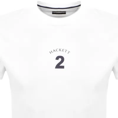 Hackett Heritage Number T Shirt Optic White In White