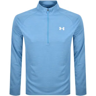 Under Armour Tech Half Zip Sweatshirt Blue In Blue