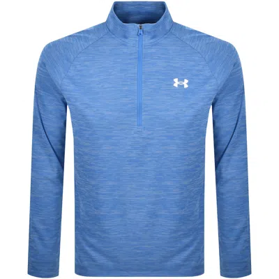 Under Armour Men's Ua Tech Space-dyed 1/2-zip Performance Sweatshirt In Blue