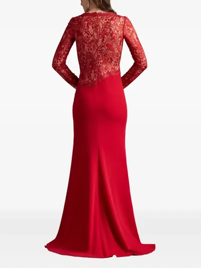 Tadashi Shoji Cik16206lxy A Line Long Mother Of The Bride Formal Evening Dress In Red