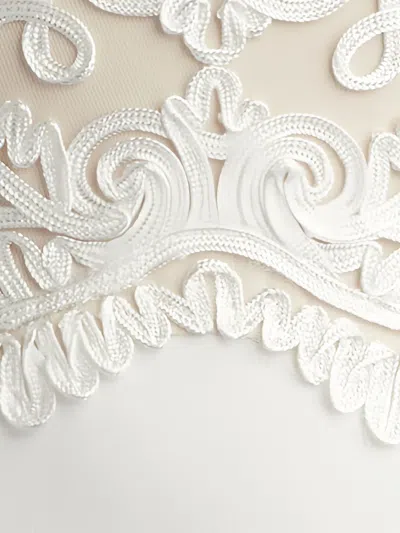 Tadashi Shoji Cim25398l A Line Long Formal Evening Dress In White