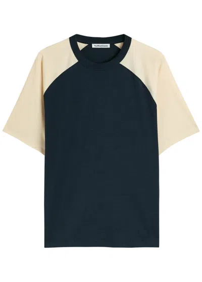 Ymc You Must Create Ymc Colour-block Woven T-shirt In Blue