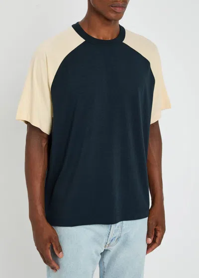 Ymc You Must Create Ymc Colour-block Woven T-shirt In Blue