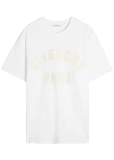 Givenchy White T-shirt With Maxi Logo On The Front In Cotton Man In White