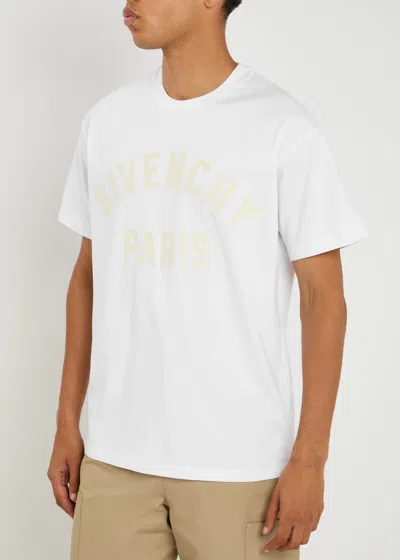 Givenchy White T-shirt With Maxi Logo On The Front In Cotton Man In White