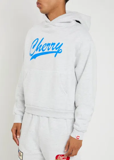Cherry Los Angeles Logo-print Cotton-blend Jersey Hoodie In White