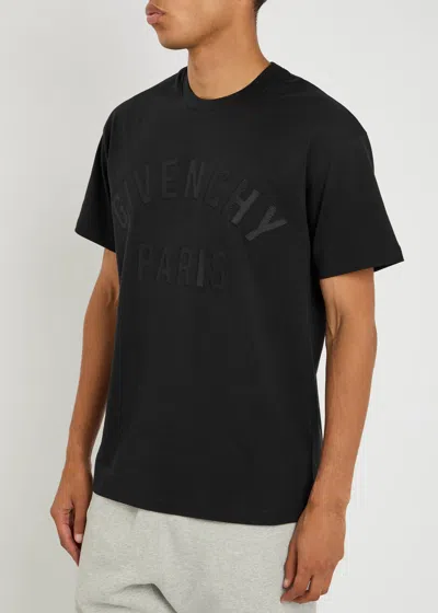 Givenchy Black T-shirt With Maxi Logo On The Front In Cotton Man