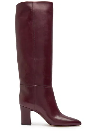 Paris Texas Lavinia Boot 75 High Heels Boots In Bordeaux Leather In Burgundy
