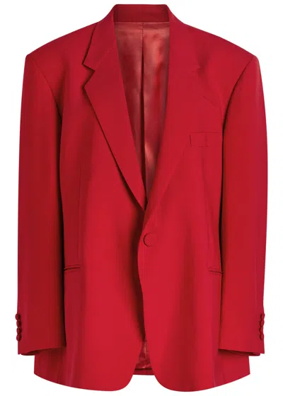 Armarium Hubby Single-breasted Wool-blend Blazer In Red
