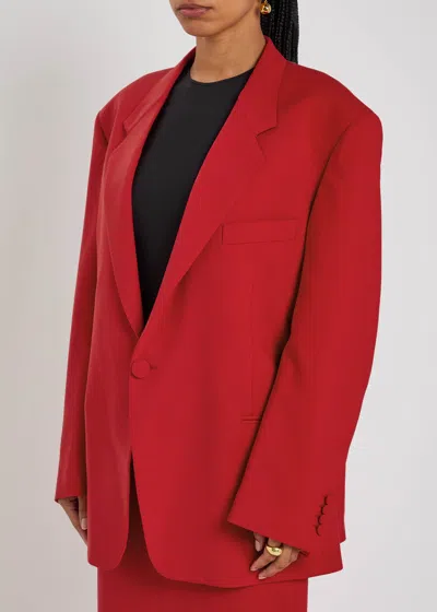 Armarium Hubby Single-breasted Wool-blend Blazer In Red