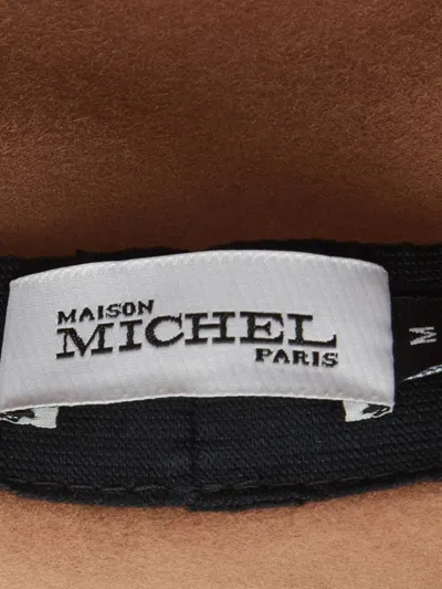 Pre-owned Maison Michel Henrietta 礼帽（2024年典藏款） In Brown