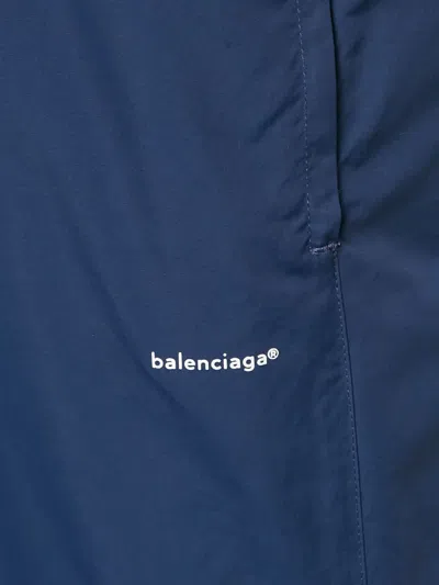 Pre-owned Balenciaga Logo-detail Track Pants In Blue