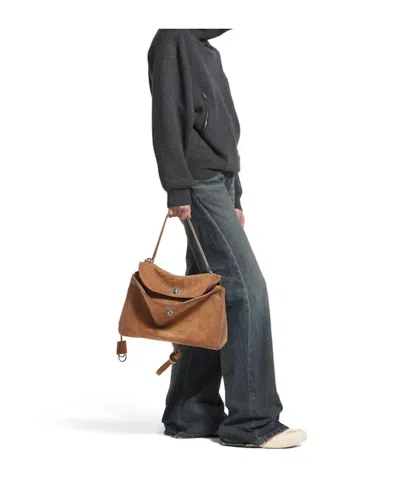 Balenciaga Brown Rodeo Medium Shoulder Bag In Brown