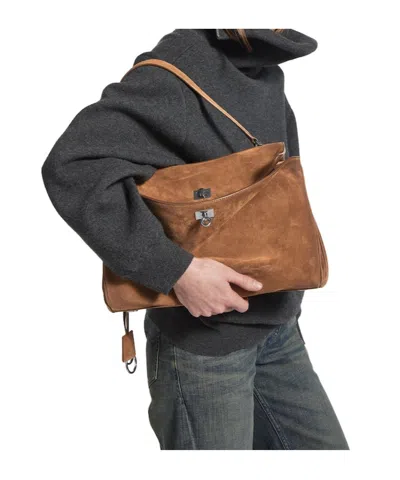 Balenciaga Brown Rodeo Medium Shoulder Bag In Brown