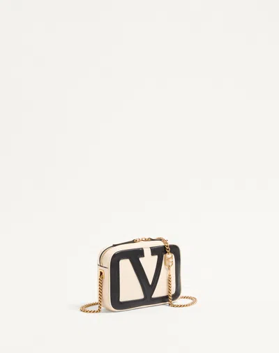 Valentino Garavani Ivory Leather Viva Superstar Handbag In Multi