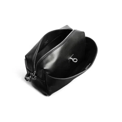 Balenciaga Rectangular Leather Handbag Top Handle In Black