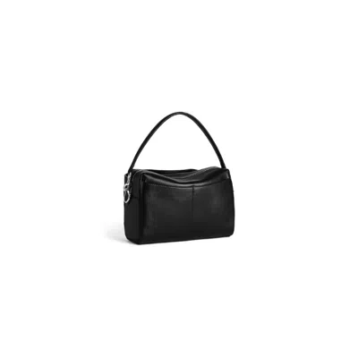 Balenciaga Rectangular Leather Handbag Top Handle In Black
