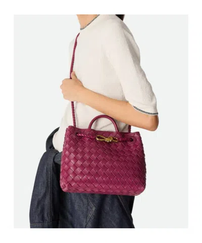 Bottega Veneta Women Andiamo Small Bag Cyclamen-coloured Bag In Red