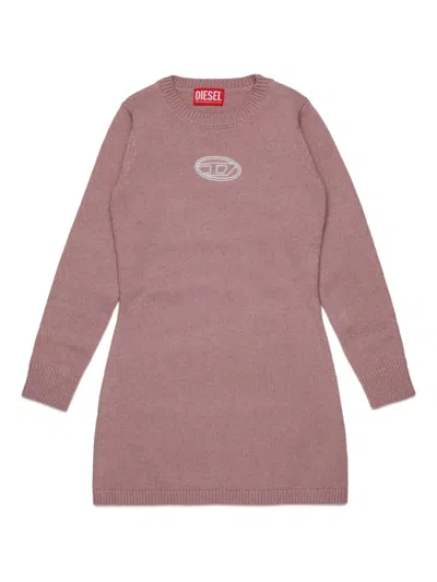 Diesel Knitted Dress In Pink