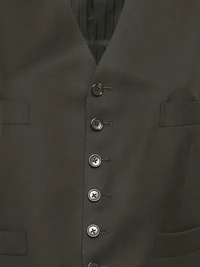 Pre-owned Tom Ford Wool Button Waistcoat In Black