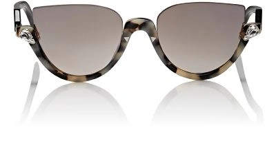Fendi Blink Half-rim Crystal Cat-eye Sunglasses, N75vd
