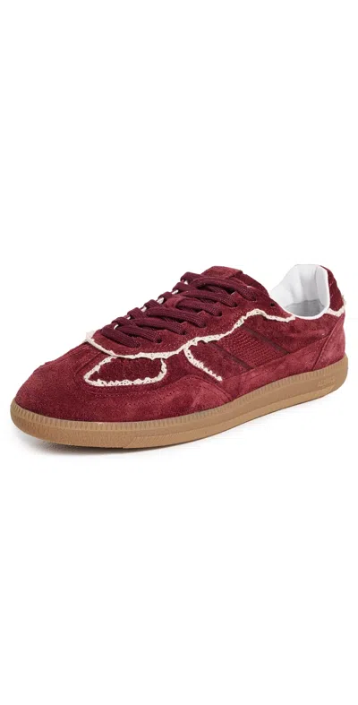 Alohas Tb.490 Crochet Leather Sneakers In Burgundy