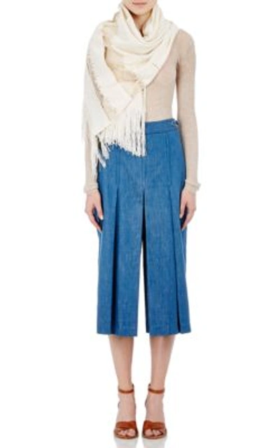 Gabriela Hearst Embroidered Fine Tulle Scarf