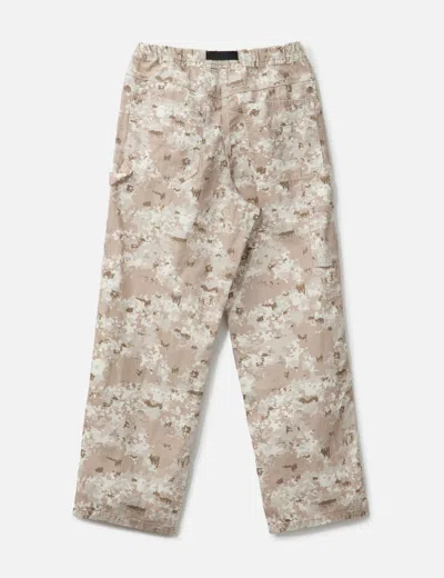 Gramicci Wide-leg Work Pants With Adjustable Drawstring Belt In Neutral