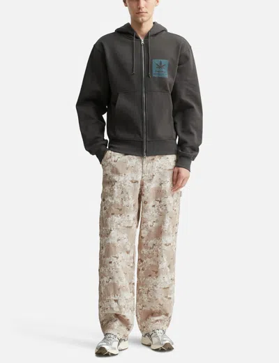 Gramicci Wide-leg Work Pants With Adjustable Drawstring Belt In Neutral