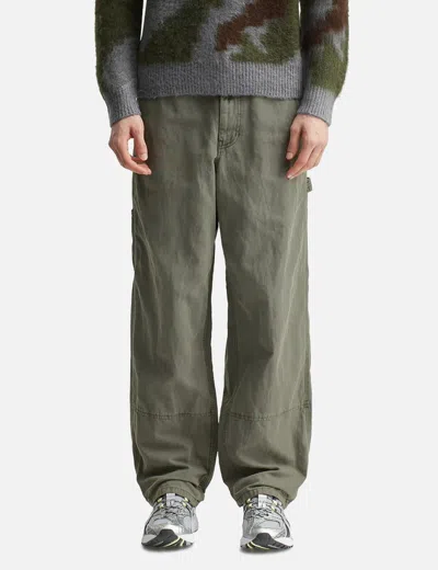 Gramicci Canvas Work Pant In Green