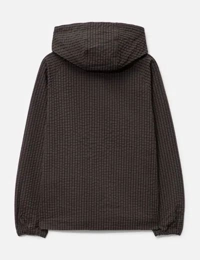 Gramicci Northside Plaid Hooded Jacket In Brown