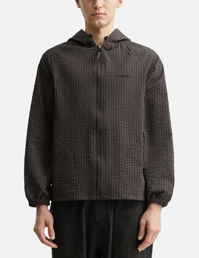 Gramicci Northside Plaid Hooded Jacket In Brown