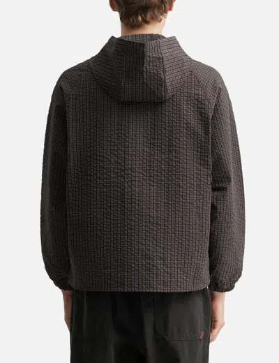 Gramicci Northside Plaid Hooded Jacket In Brown