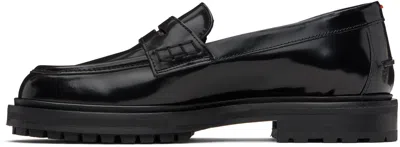 Aeyde Black Leon Loafers In Black