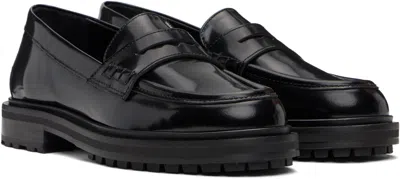 Aeyde Black Leon Loafers In Black
