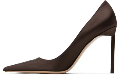 Tom Ford 85mm Betty Satin Pointed-toe Pumps In Brown