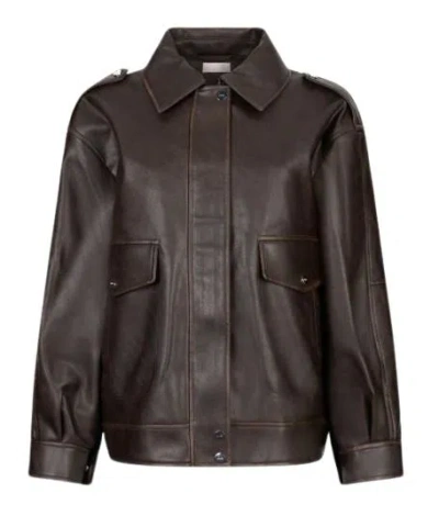 Liu Jo White2 Coats In Brown