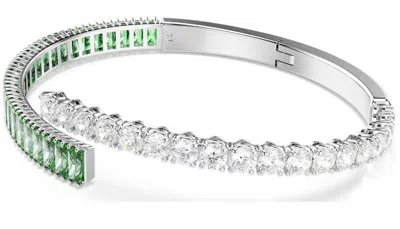 Swarovski Matrix Emerald-stone White-stone Bracelet In Metallic