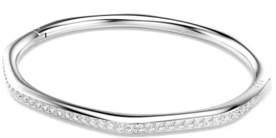 Swarovski Dextera Pave Crystal Geometric Bangle Bracelet In Metallic