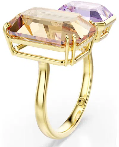Swarovski Millenia Octagon Cut Open Ring In Gold