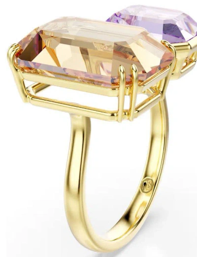 Swarovski Millenia Octagon Cut Open Ring In Gold