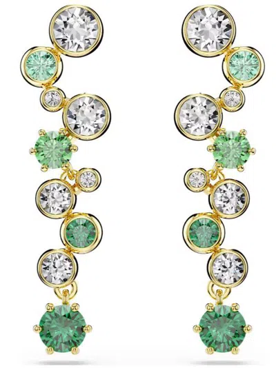 Swarovski Constella Mixed Cuts Drop Earrings In Gold