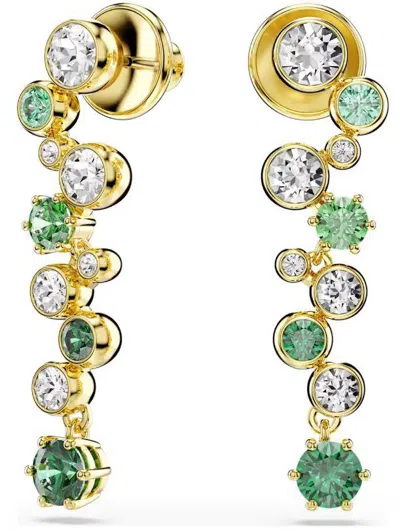 Swarovski Constella Mixed Cuts Drop Earrings In Gold