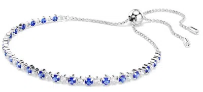 Swarovski Matrix Rhodium Plated Crystal Tennis Bracelet In Metallic