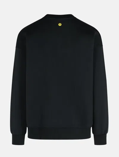 Barrow Round-neck Printed Sweatshirt In Black