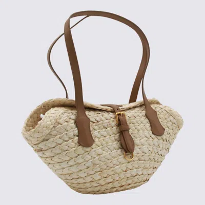 Dolce & Gabbana Capri Straw Bag Shoulder Bags Beige In White