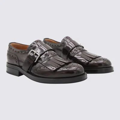 Church's Burgundy Leather Monk Phillis Formal Shoes In Purple